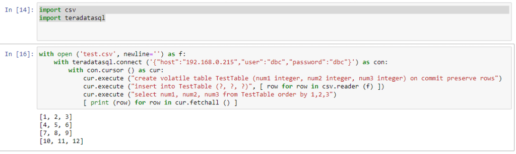 Loading a CSV File into Teradata using Python 1